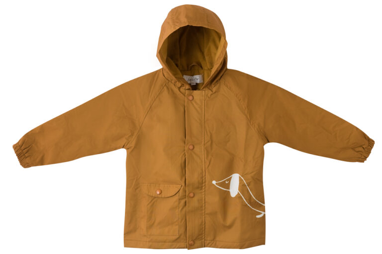 מעיל ילדים חרדל בטנת פליס כלב 1Y-7Y