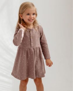 שמלה לילדות מבד פלנל מיננה