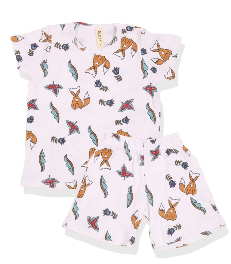 פיג'מת ילדים שועלים שמחים MOLLY