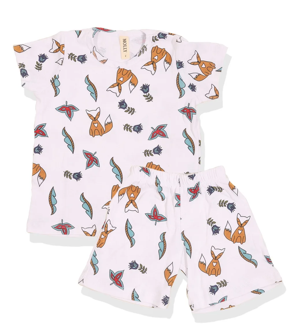 פיג'מת ילדים שועלים שמחים MOLLY