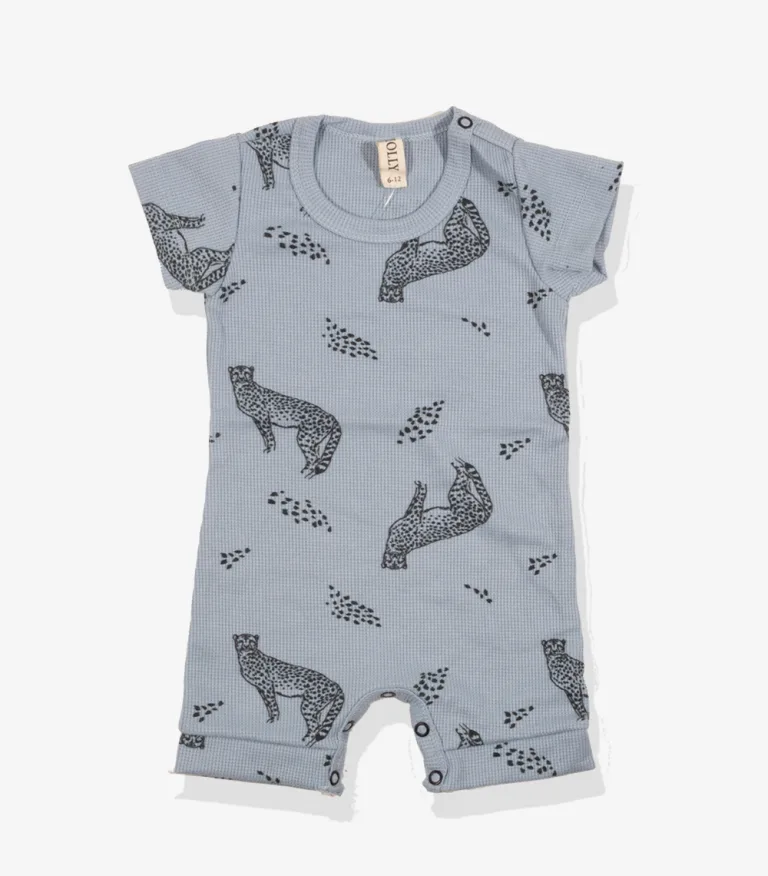 אוברול וופל קצר לתינוקות ופעוטות נמרים Molly