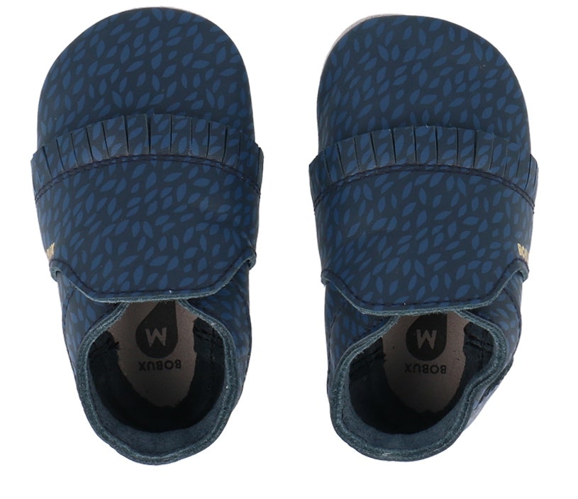 נעל טרום הליכה לפעוטות וילדים כחול פרנזים Bobux Soft Sole