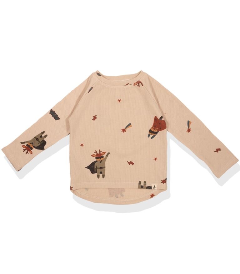 חולצת ילדים וופל הדפס גיבורי על Molly