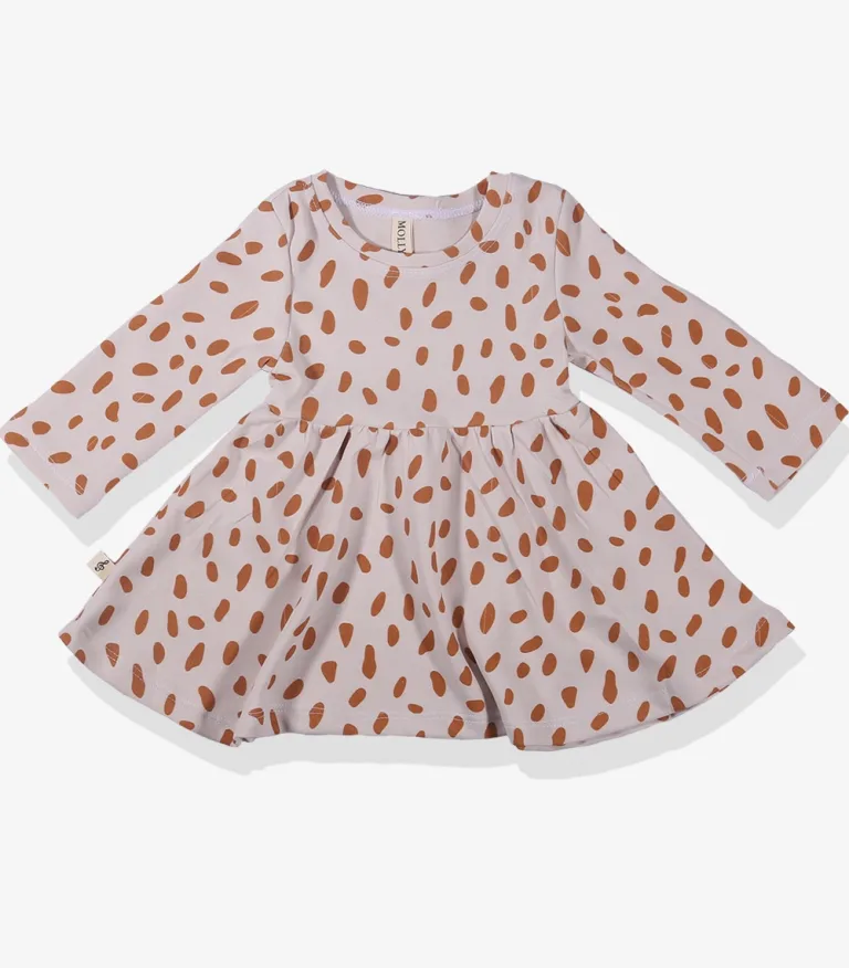 שמלת מותן אינטרלוק לילדות מנומרת Molly