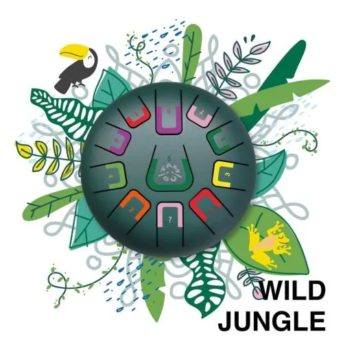 תוף טאמבו 8 אינצ' – 11 תווים – ירוק ג'ונגל מט JCTMB08J