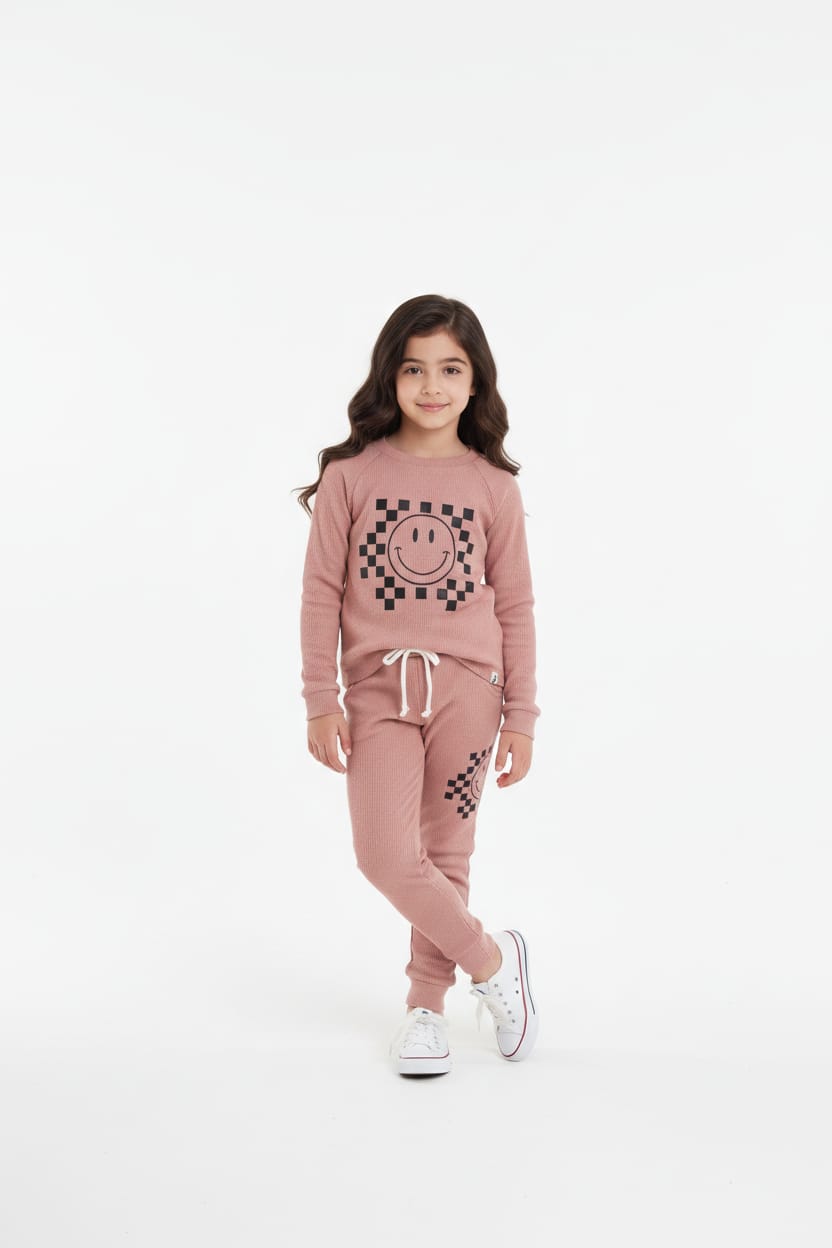 חולצה ומכנס וופל לילדים