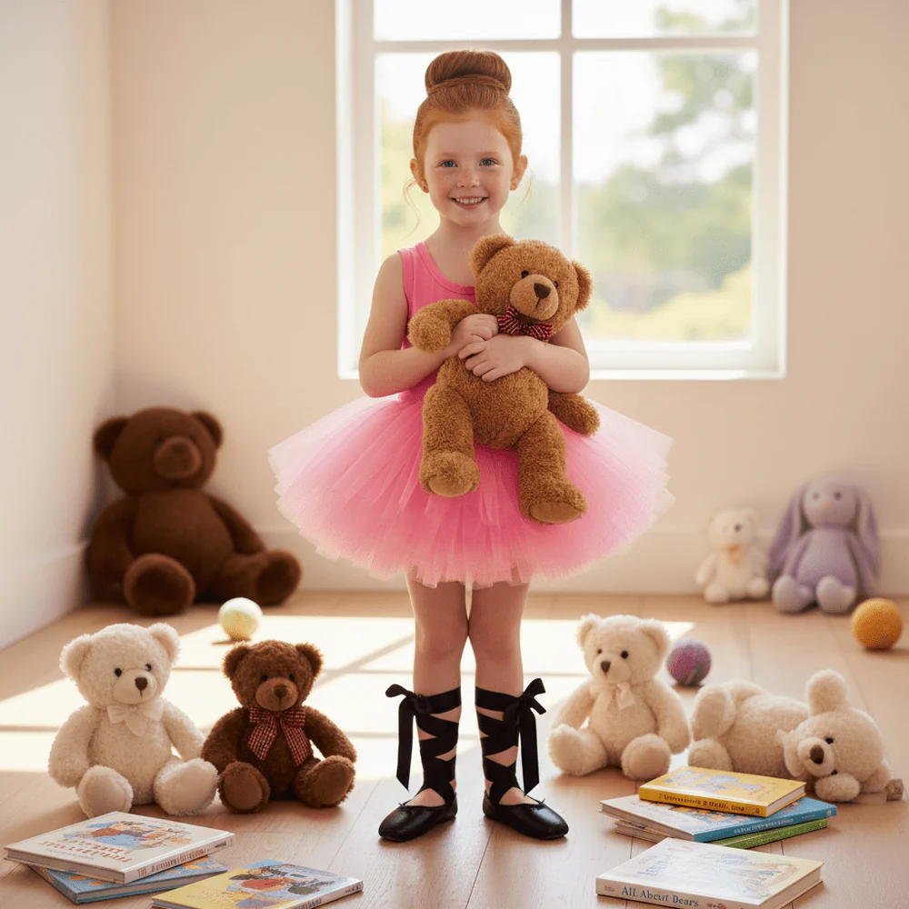 שמלת טוטו בלט 4 שכבות לילדות ורוד מסטיק DOLLY Timeless Cotton Tutu